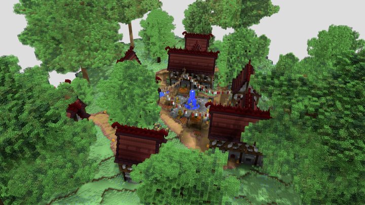 Red Village 3D Model