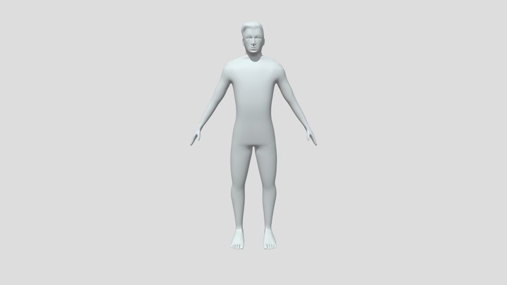 Model w/ Hair 3D Model