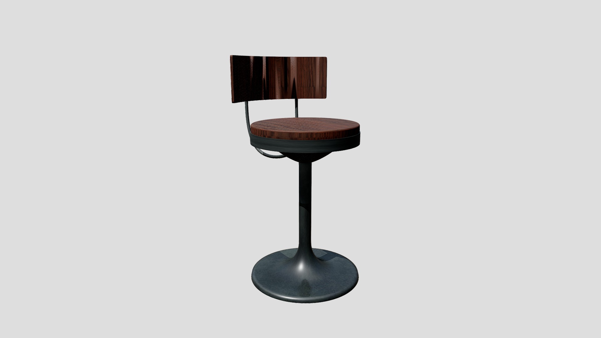 3D model Counter Stool - This is a 3D model of the Counter Stool. The 3D model is about a black and red chair.