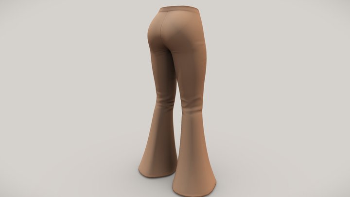 3D Model Pants With Pockets Female PBR - TurboSquid 1857785