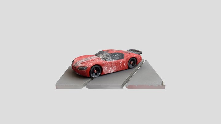 Wooden car 3D Model