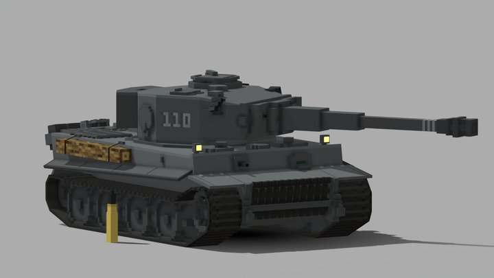 Minecraft - Tiger I [Working in Progress] 3D Model