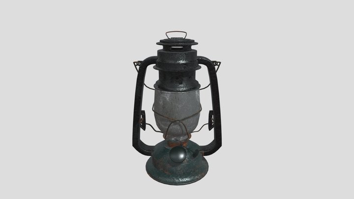 Garden Gas Lantern Prop 3D Model