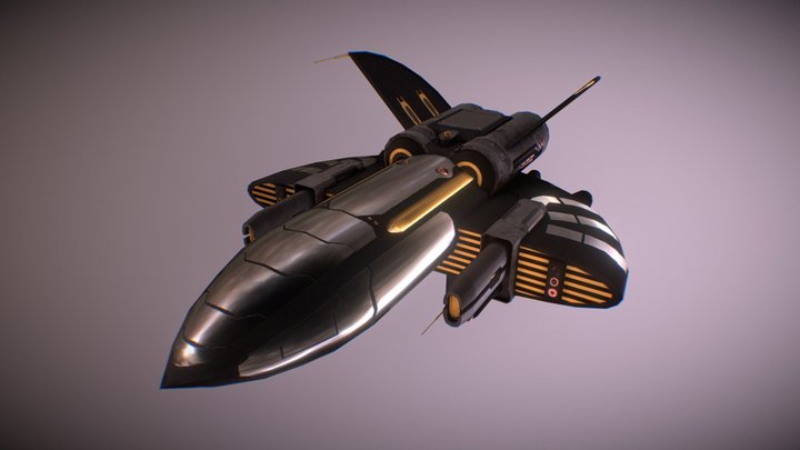 Spaceship Drone "Corvus" 3D Model