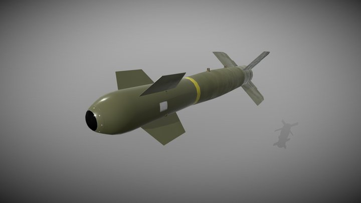 Game Ready Low Poly GBU-15 3D Model