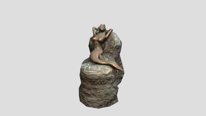 Mermaid Statue 3D Model