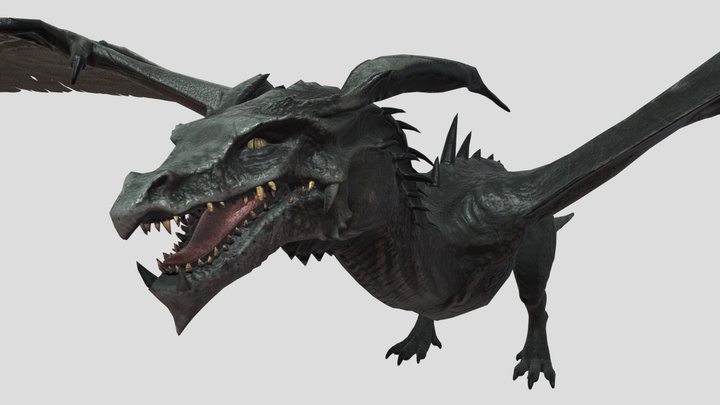 Realistic_dragon_From yt_@saqib.8031 3D Model