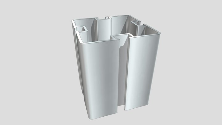 DecoGard Aluminiumprofil 46004 4 Nut 3D Model
