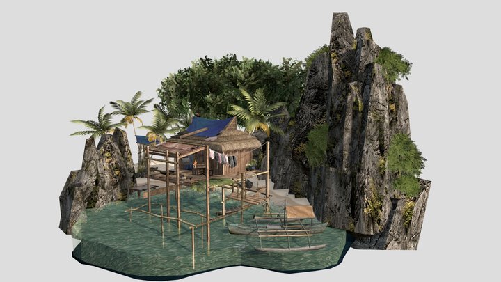 DAE Diorama - By the ocean 3D Model