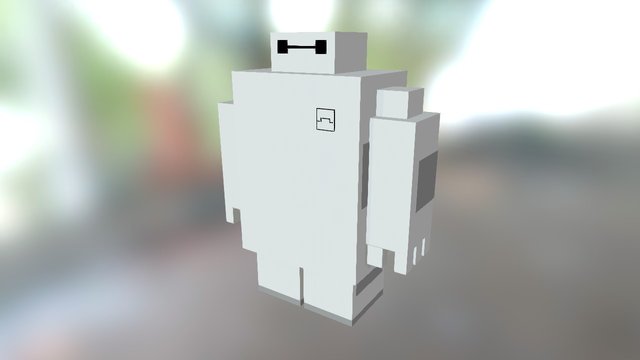 Baymax - Crossy Road Art Style 3D Model
