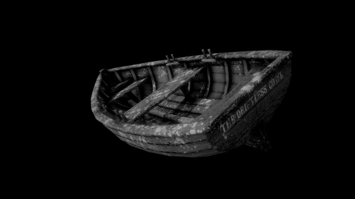 Old Row Boat 3D Model