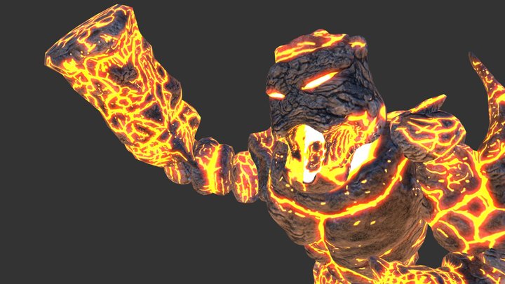 Lava Golem 3D Model