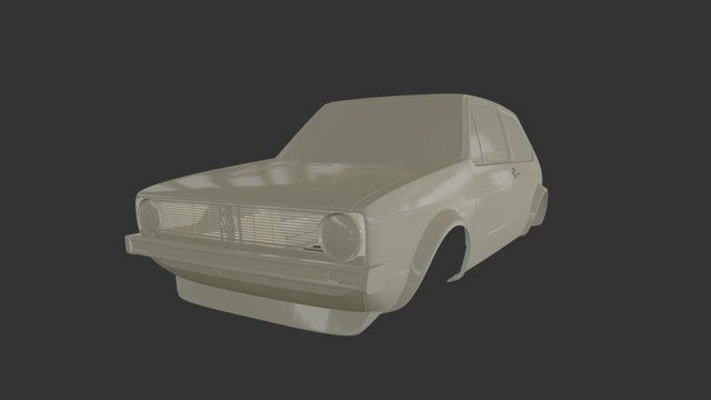 Volkswagen Golf Mk1 GTI 1975 3D Model