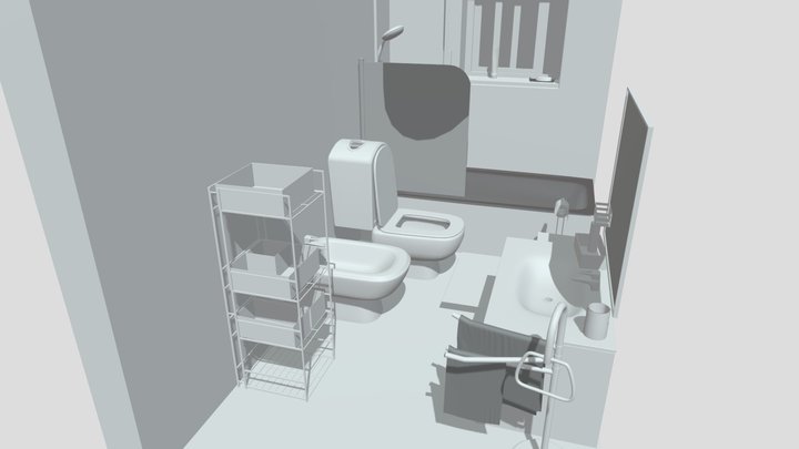 Bathroom FBX 3D Model