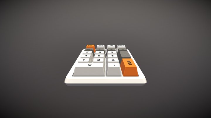 Mechanical Numpad 3D Model