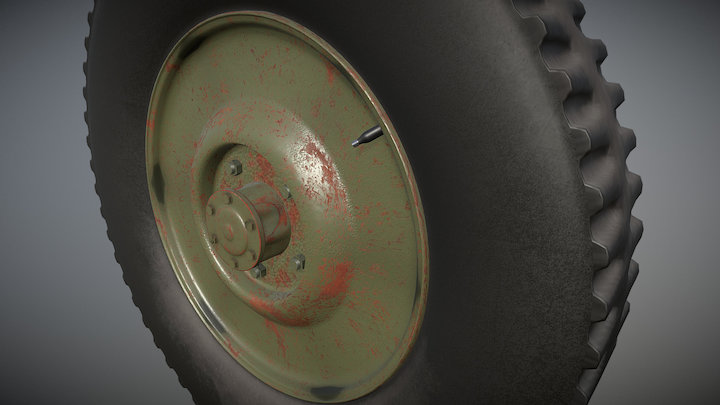 Tire for a 1943 Willys Jeep 3D Model