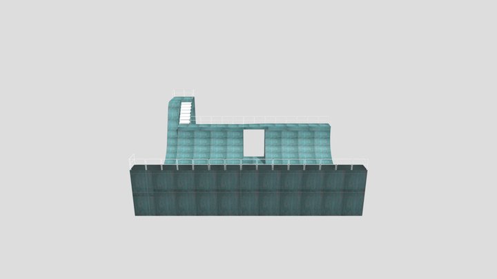 Halfpipe With Texture Chase Peebles 3D Model