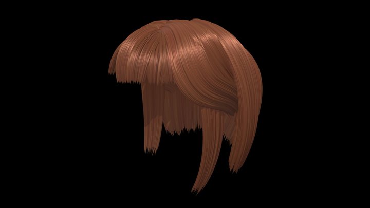 Stylized Hair Aniso Test 3D Model