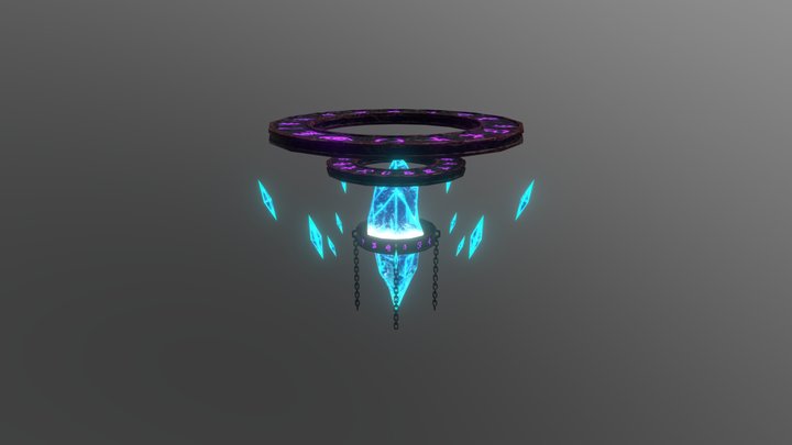 Runic Floating Crystal 3D Model