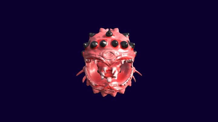 flesh hive worm 3D Model