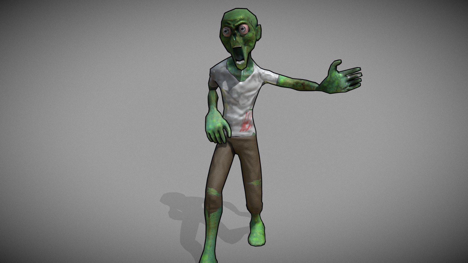 Low Poly Zombie (Game Animation) - Download Free 3D model by Jerome Angeles  (@jeromeangeles) [9f8f088]
