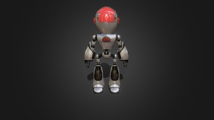 Robot No.1 - Rigged - Animated 3D Model