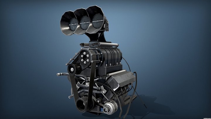 Burnout Masters Engine 3D Model