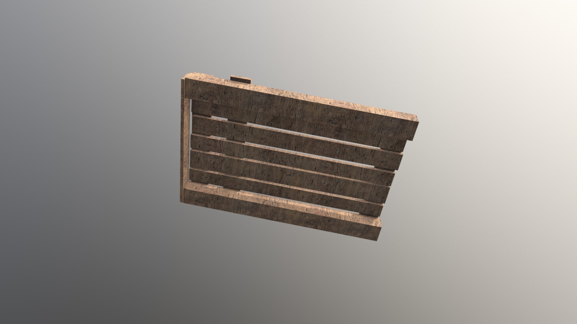 3D model Pallet - This is a 3D model of the Pallet. The 3D model is about a wooden box with a lid.