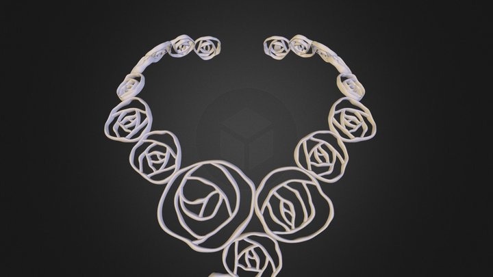 BLACK ROSE ketting (Created by Dario  Scapitta) 3D Model