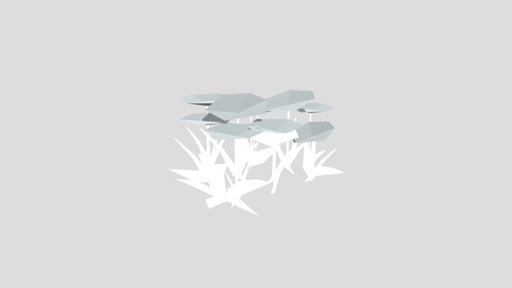 Stylized Grass Small Flowers Clump