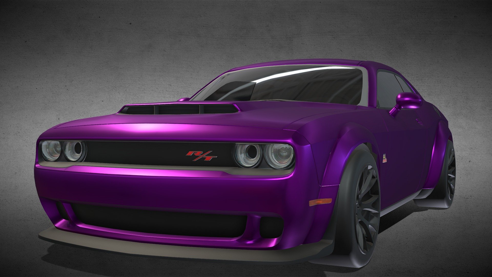 Dodge Challenger R T Scat Pack Widebody (free) - Download Free 3d Model 