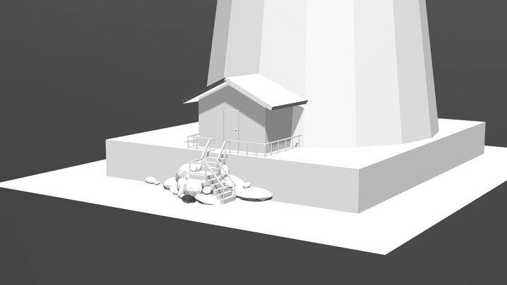 Model with Primitives - Lighthouse 3D Model