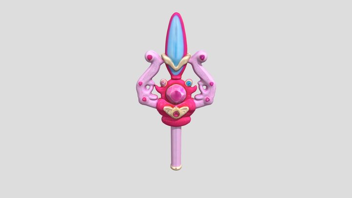 Heart Gem Scepter 3D Model