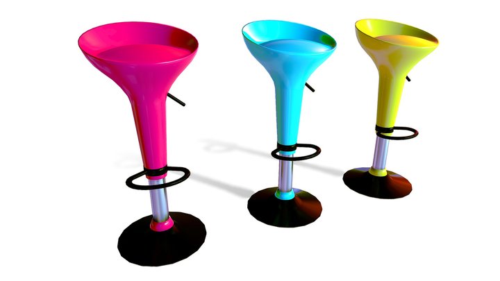 Modern Bar Stool 3D Model