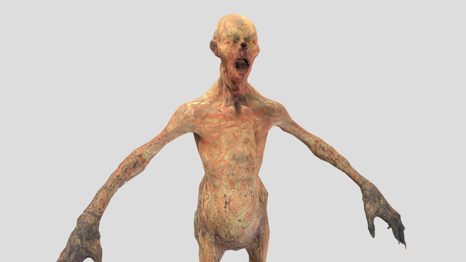 3D model Goul Zombie VR / AR / low-poly