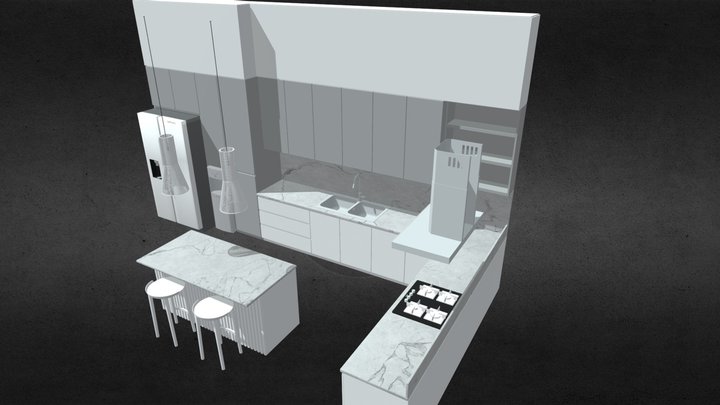 Modern Kitchen Set 3D Model
