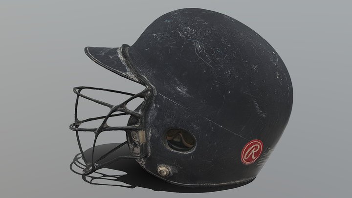Rawlings Baseball Batting Helmet 3D Model