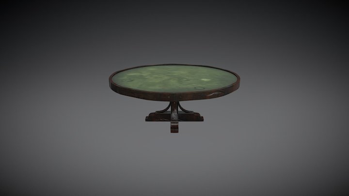 Poker Table 3D Model