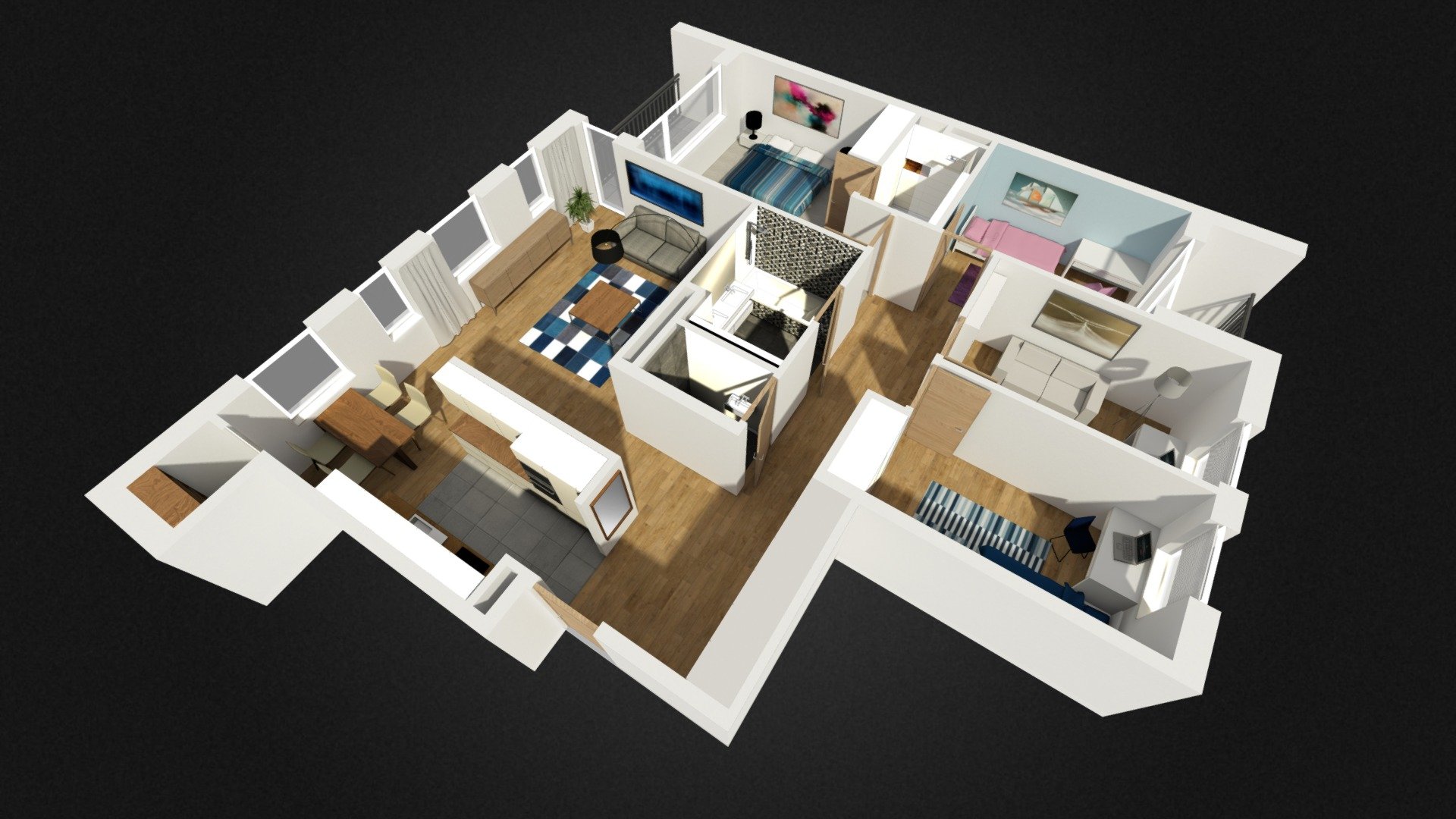 Floor Plan Generator 3D Model By Aplus 9f97327 Sketchfab