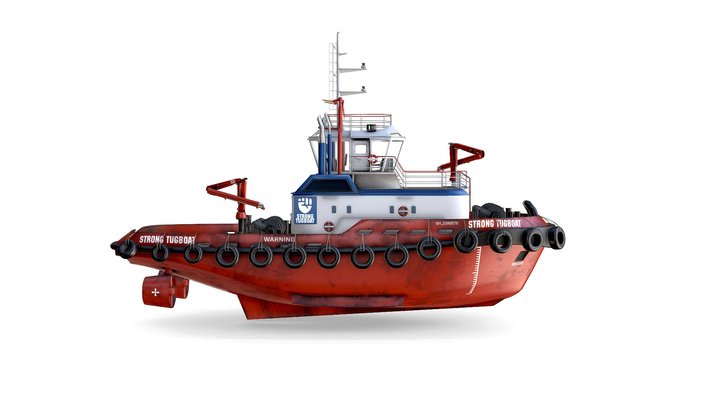 Tugboat lowpoly 3D Model
