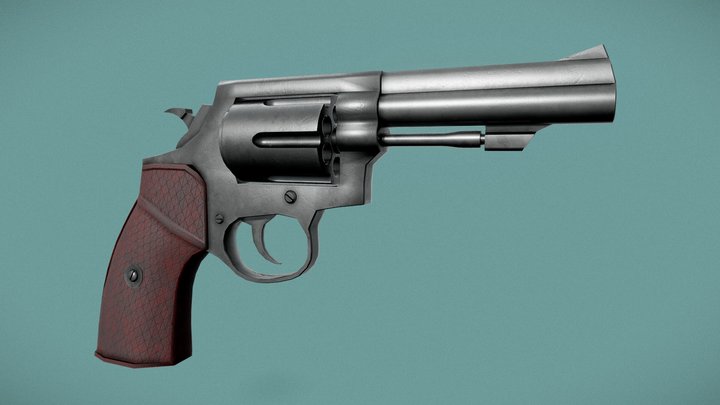 Revolver (updated with new textures and unwraps) 3D Model