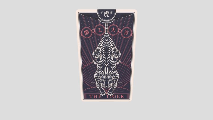 Tiger Tarot 3D Model