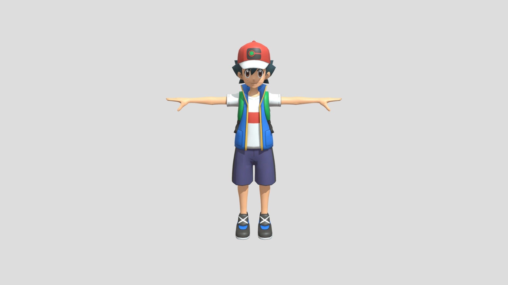 Pokemon - Ash Ketchum Modello di stampa 3D in Uomo 3DExport