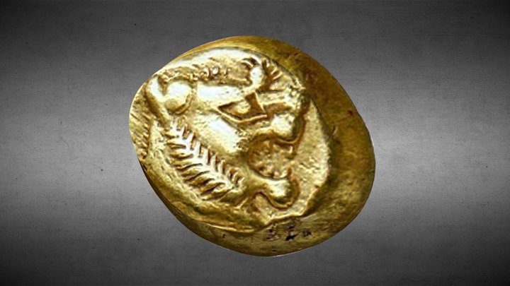 Лидийская монета 7 века до н.э 3D Model