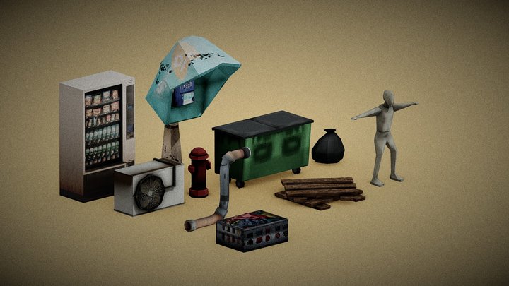 Asset No Estilo De Ps1 V3 3D Model