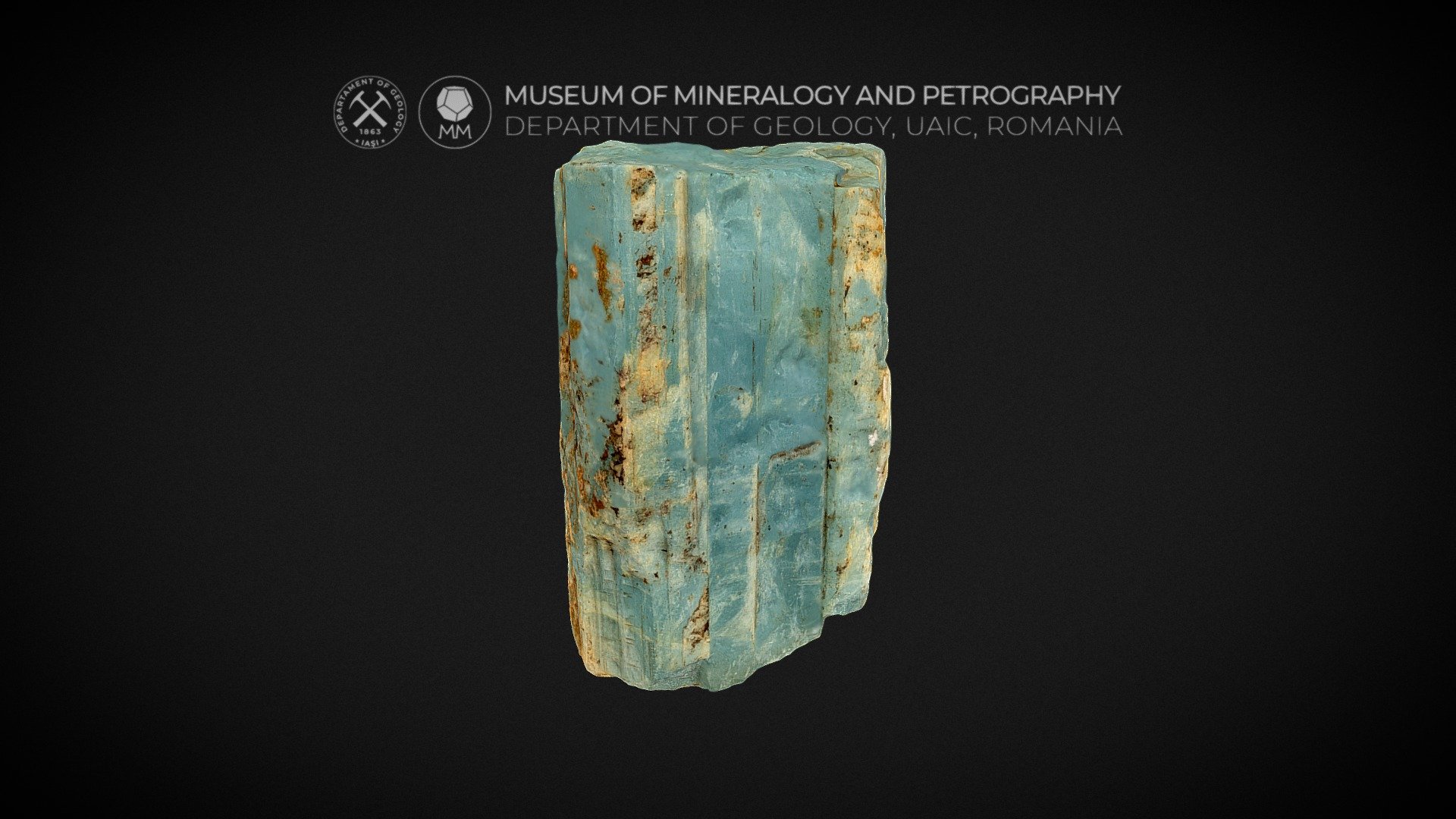 Beryl (var. Aquamarine), France — Sketchfab embed 3D viewer