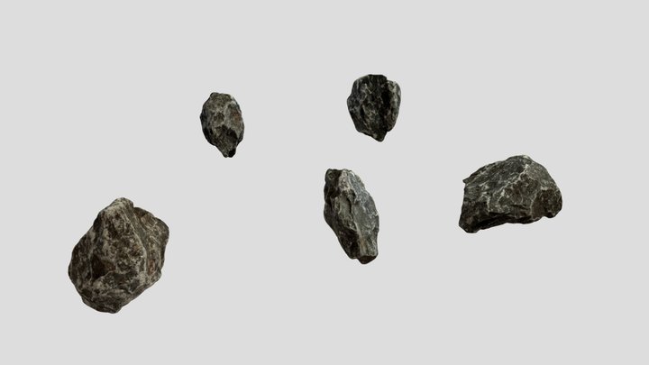 Grey Rock Pack 001 3D Model