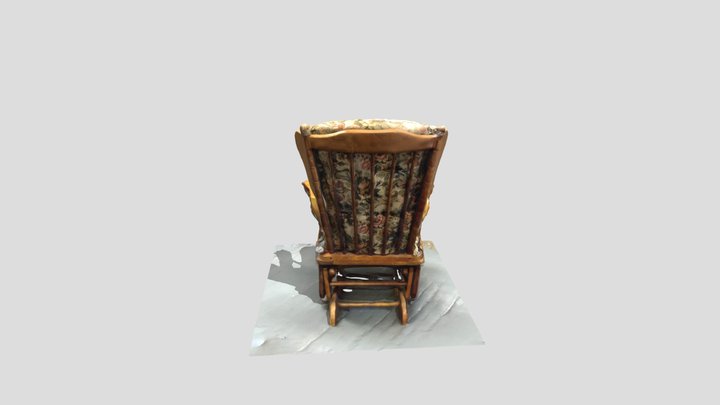 antique flower chair 3D Model