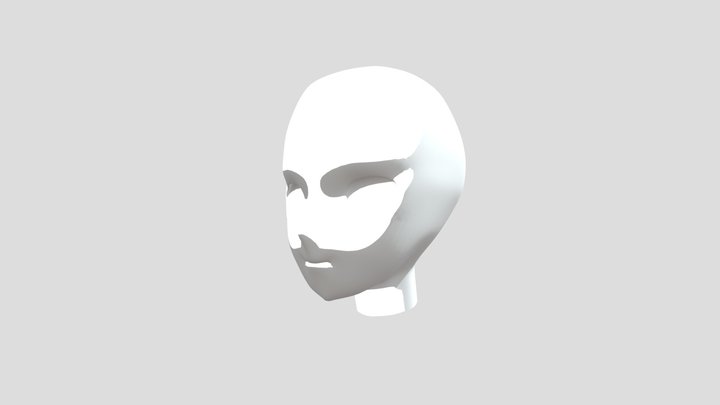 Base anime head modeling in Blender 3D Model