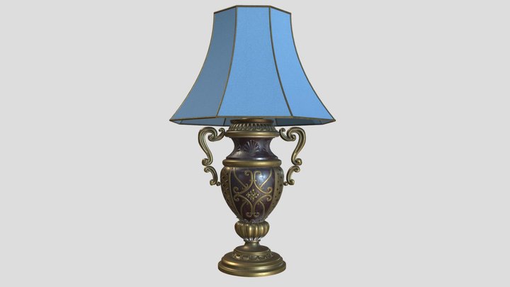 Bronze table lamp 3D Model